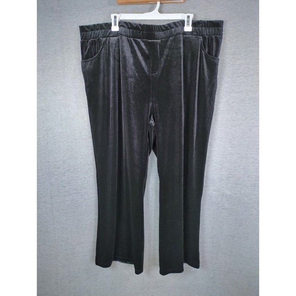 Attitudes by Renee Velvet Wide Leg Knit Pants - Picture 3 of 10